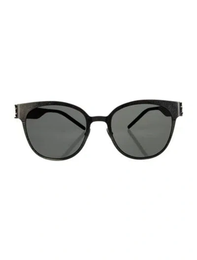 Pre-owned Saint Laurent Cat-eye Tinted Sunglasses W/ Tags In Silver
