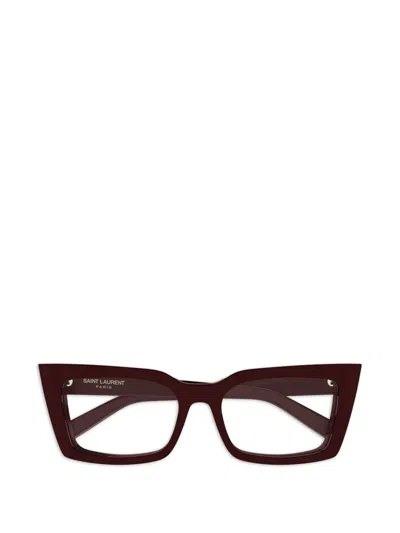 Saint Laurent Cat-eye-frame Glasses In Red