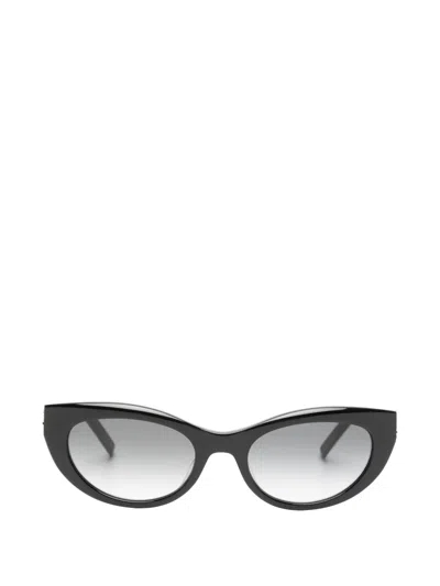 Pre-owned Saint Laurent Cat-eye-frame Sunglasses In Black