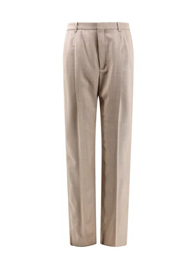 Saint Laurent Caviar Pants In Beige