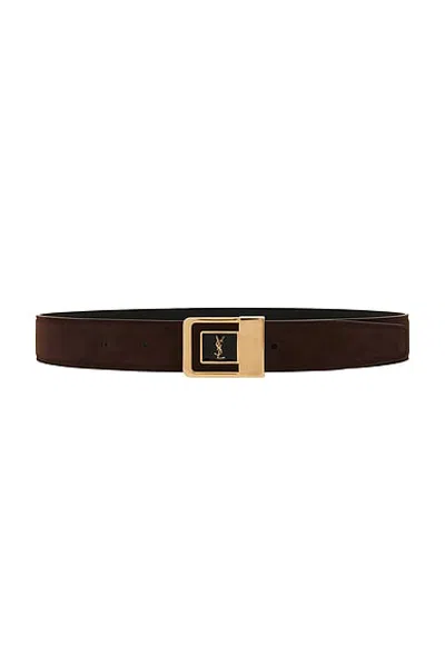 Saint Laurent Ceinture Boucle Belt In Brown