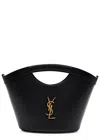 Saint Laurent Celia Mini Leather Top Handle Bag In Black