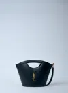 Saint Laurent Celia Mini Leather Top Handle Bag In Black