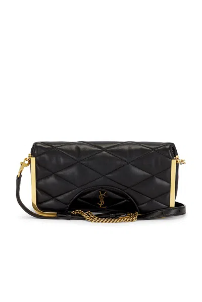 Pre-owned Saint Laurent Cerniera Shoulder Bag In Black