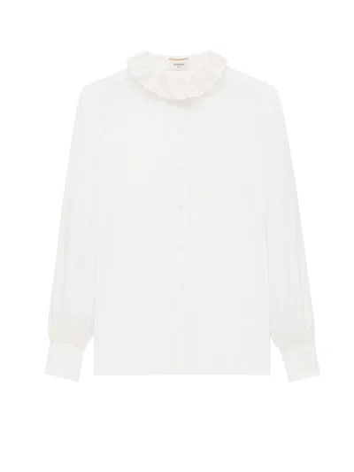 Saint Laurent Certified Cotton Shirt In White