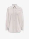 Saint Laurent Women Certified Cotton Shirt With Cassandre Embroidery