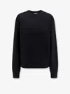 Saint Laurent Certified Cotton Sweatshirt With Cassandre Embroidery In Black