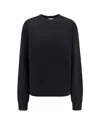 Saint Laurent Certified Cotton Sweatshirt With Cassandre Embroidery In Black