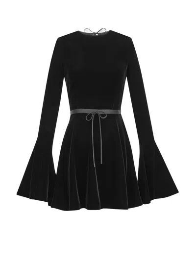 Saint Laurent Certified Viscose Dress With Open-back Detail In Black