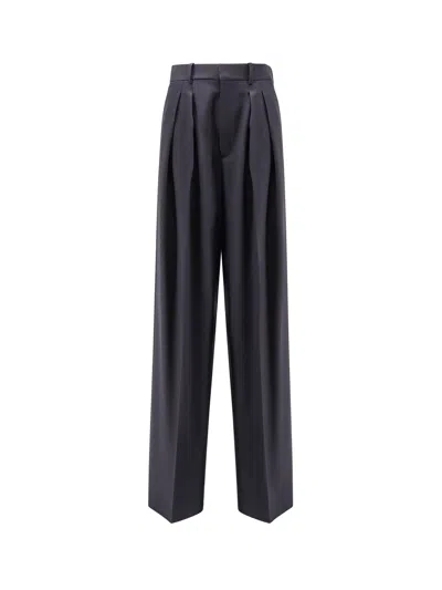 SAINT LAURENT CERTIFIED WOOL TROUSERS WITH WIDE LEG