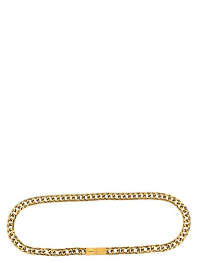 Saint Laurent Chain Belt In Gold