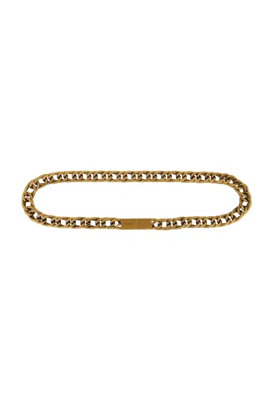 Saint Laurent Chain Belt In Light Bronze Free