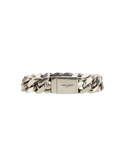 Saint Laurent Chain Bracelet In Metallic