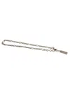 Saint Laurent Chain Bracelet In Silver/white