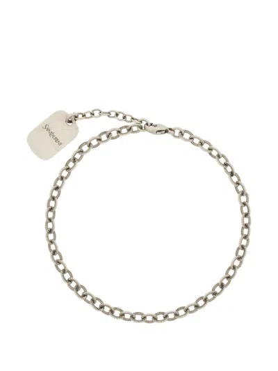 Saint Laurent Chain Bracelet In White
