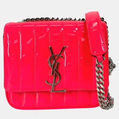 Pre-owned Saint Laurent Chain Crossbody Bag Shoulder Bag Pink Based