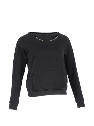 Pre-owned Saint Laurent Chain-detail Sweatshirt In Black