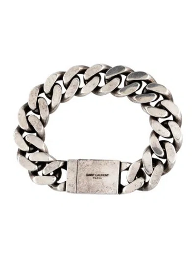 Pre-owned Saint Laurent Chain Link Bracelet, 7.25" In Multicolor