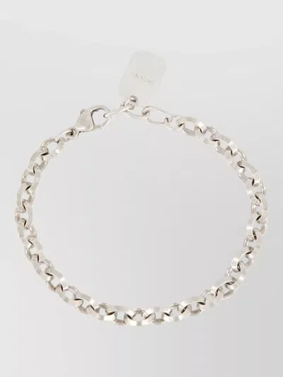 Saint Laurent Chain Link Bracelet Silk Nylon Blend In Neutral