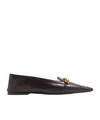 Saint Laurent Chain-link Loafers In Black