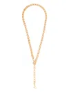 Saint Laurent Chain-link Logo Necklace In Gold