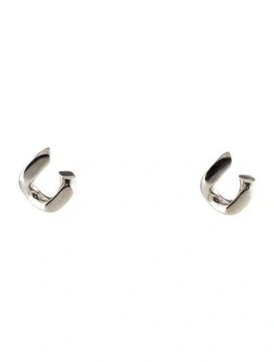 Pre-owned Saint Laurent Chain Link Stud Earrings In Multi
