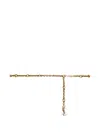 Saint Laurent Chain Logo Charm Belt In Orange