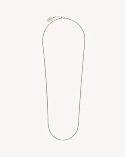 Saint Laurent Chain Necklace In Brass In Silver
