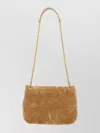 Saint Laurent Chain Strap Quilted Shoulder Bag In Brown