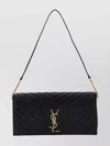 Saint Laurent Chain Strap Shoulder Bag With Chevron Design In Black