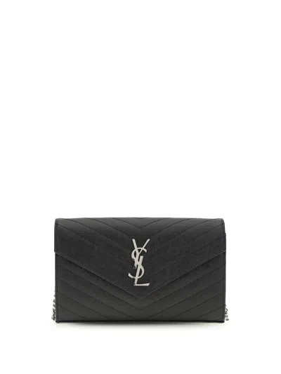 Saint Laurent Chain Wallet In Black