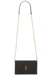 Saint Laurent Chain Wallet In Nero