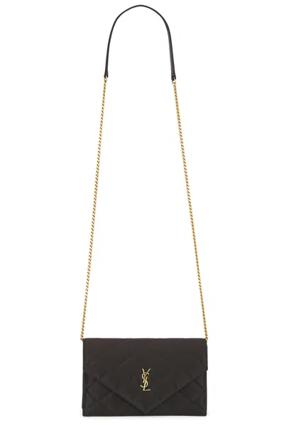 Saint Laurent Chain Wallet In Nero