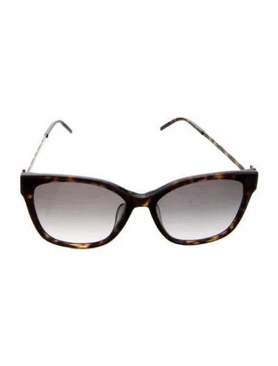 Pre-owned Saint Laurent Chain-link Accent Oversize Sunglasses In Multi