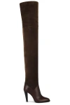 Saint Laurent Chaka Boot In Brown