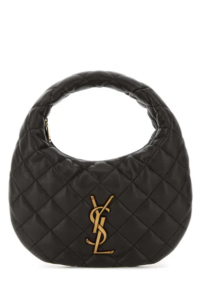 Saint Laurent Charcoal Nappa Leather Icarino Shoulder Bag