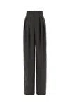 Saint Laurent Wool Trousers With High Waist And Wide Leg