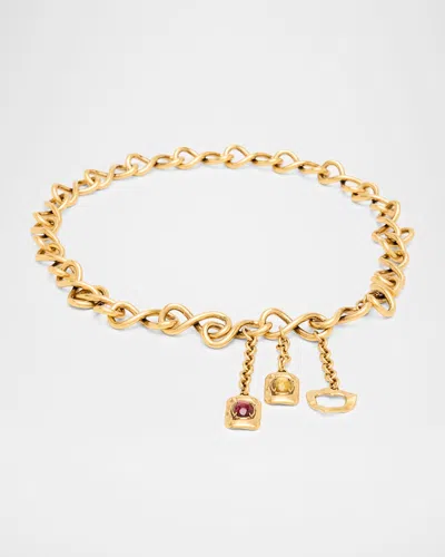 Saint Laurent Charm Chain Metal In Gold