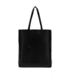 Saint Laurent Black Leather Bold Shopping Bag In Black