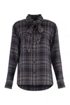 Saint Laurent Check Pattern Shirt In Multi