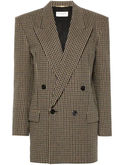 SAINT LAURENT CHECKED BLAZER