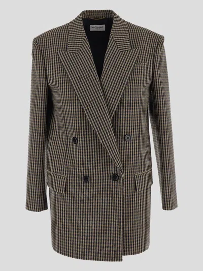 SAINT LAURENT CHECKED BLAZER SAINT LAURENT