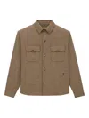 Saint Laurent Checked Flap-pockets Shirt In Brown