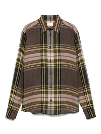 Saint Laurent Checkered Button-down Shirt In Multi