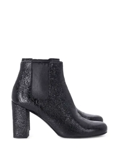 Pre-owned Saint Laurent Chelsea Leather Boots In Black