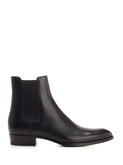Saint Laurent Chelsea Wyatt 30 Boots Black