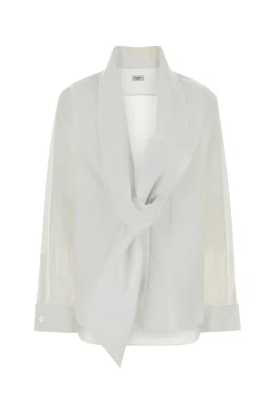 Saint Laurent Chemise Avec Lavalli In White