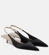 SAINT LAURENT CHERISH 30 SATIN CRÊPE SLINGBACK PUMPS