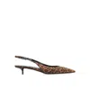 Saint Laurent Cherish 30 Leopard-print Slingback Pumps