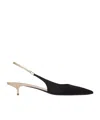 Saint Laurent Cherish Open Back Pumps In Crêpe Satin In Black